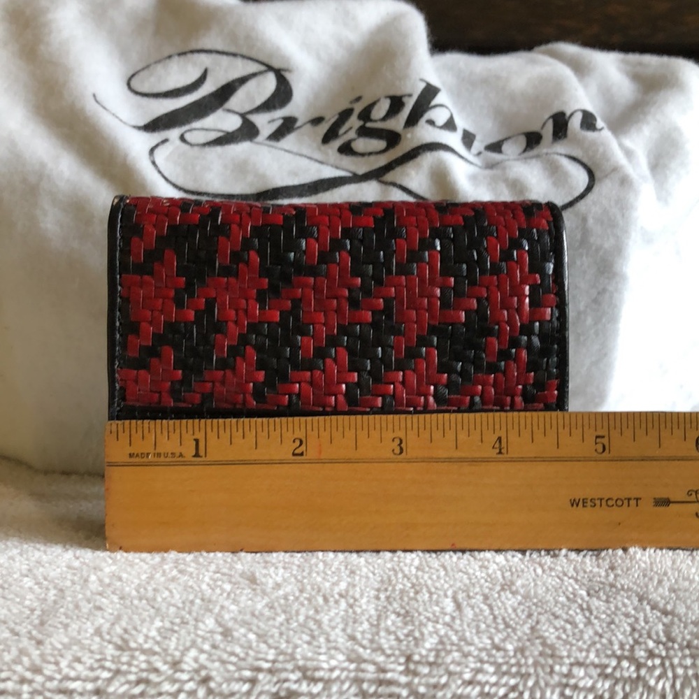 Brighton Red and Black Woven Wallet and Key Fob - Picture 3 of 8